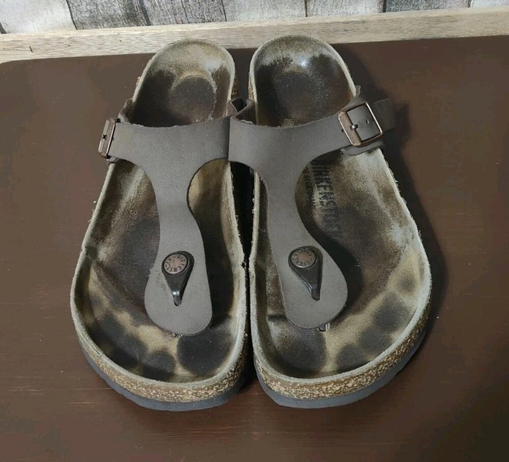 Birkenstock Gizeh Thong Sandals Brown Size EU38 US 7-7.5